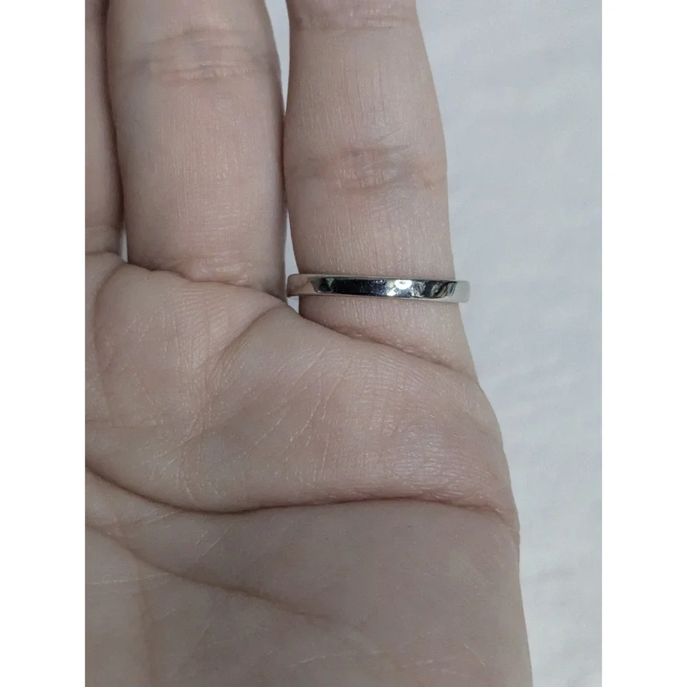 Double Heart turquoise white inlay Womens silver‎ ring 4 Valentines Anniversary